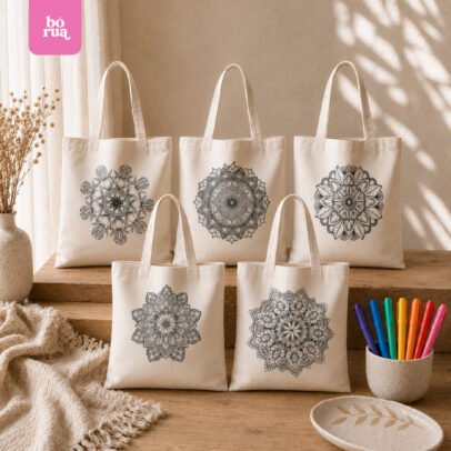 Kit 5 tote para pintar